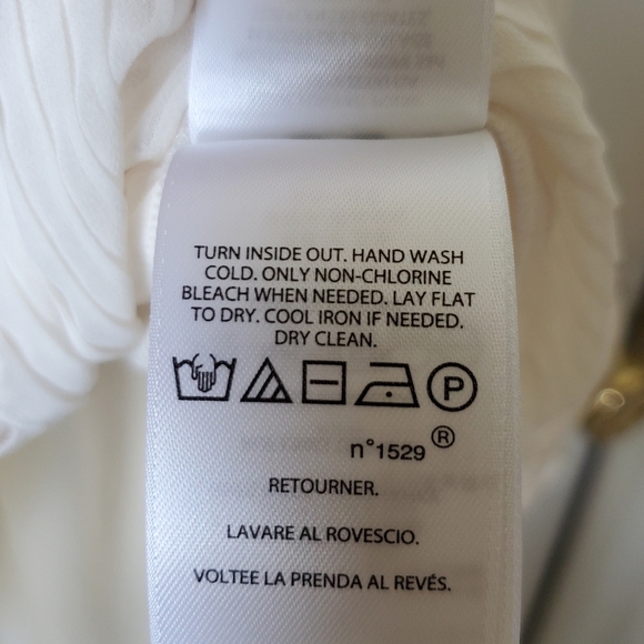 Polo by Ralph Lauren Cream Lace Trim Chiffon Blouse Size Small - Picture 10 of 10